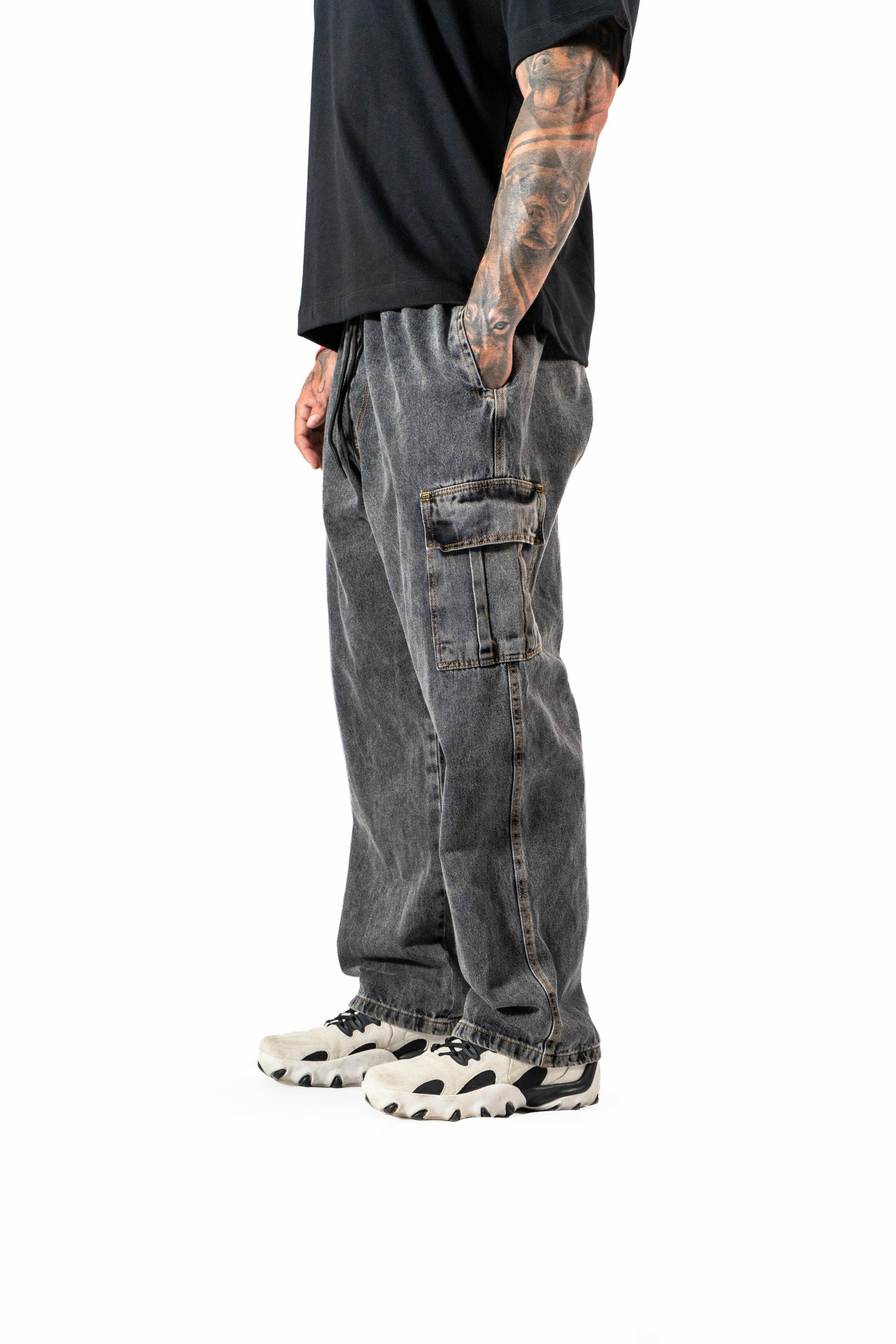 Calça Jeans Cargo
