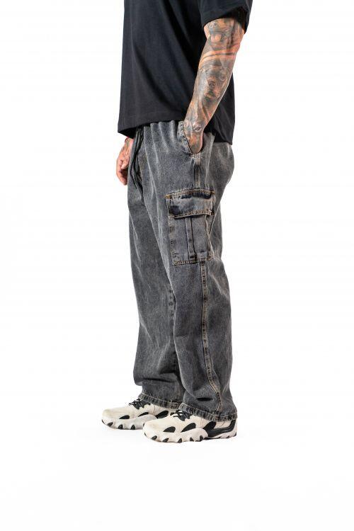 Calça Jeans Cargo