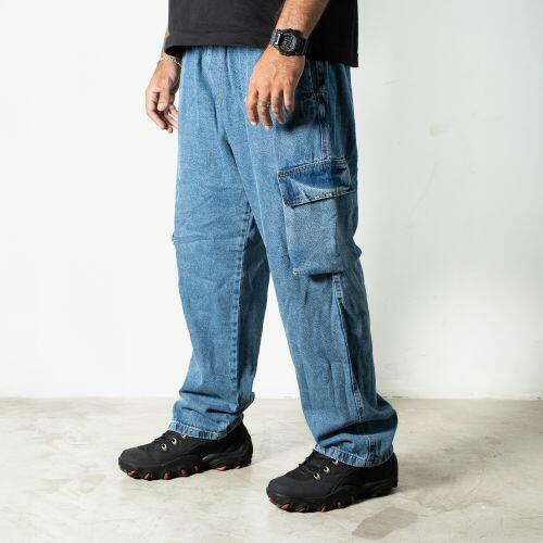 Calça Jeans Cargo