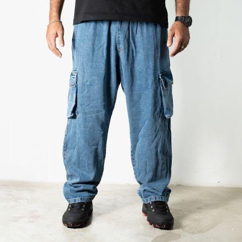 Calça Jeans Cargo