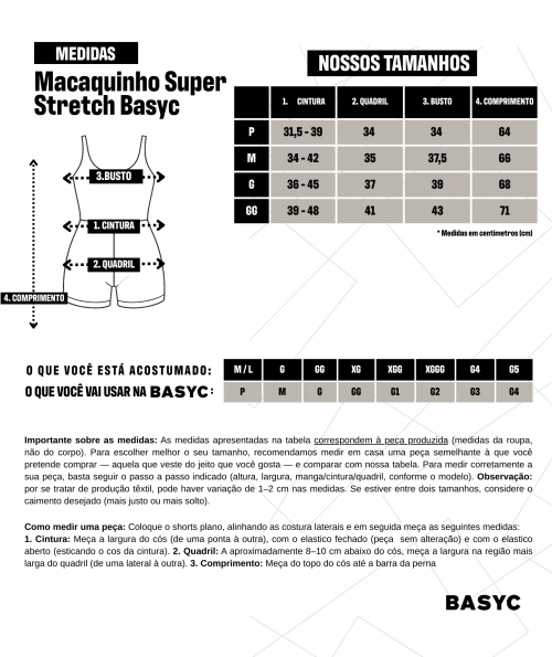 Macaquinho Super Stretch BASYC