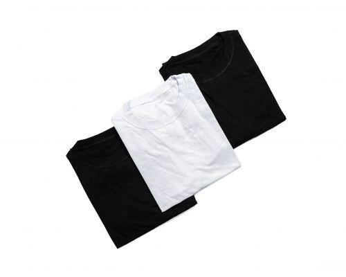 Kit - Camiseta Básica 2 Preta 1 Branca