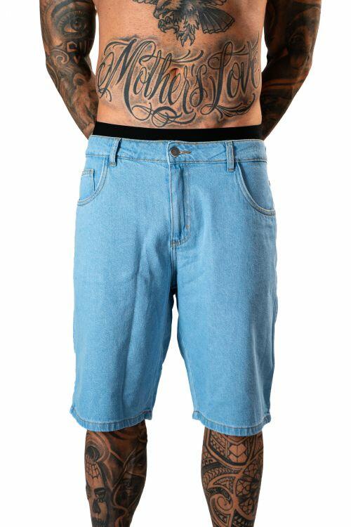 Bermuda Jeans Botão