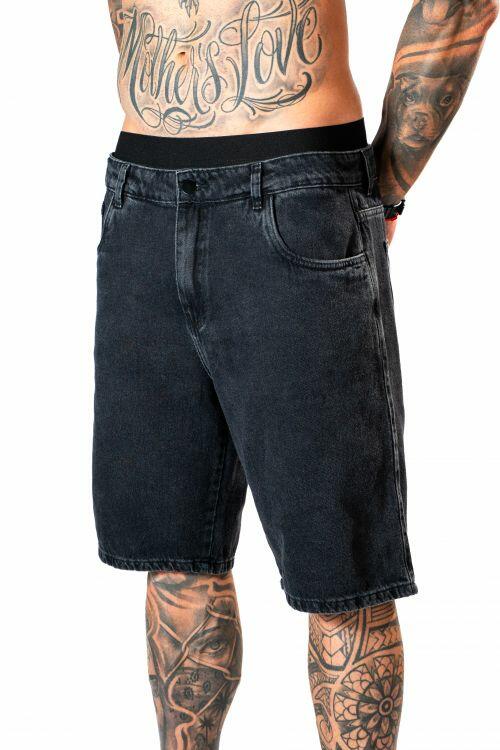 Bermuda Jeans Botão