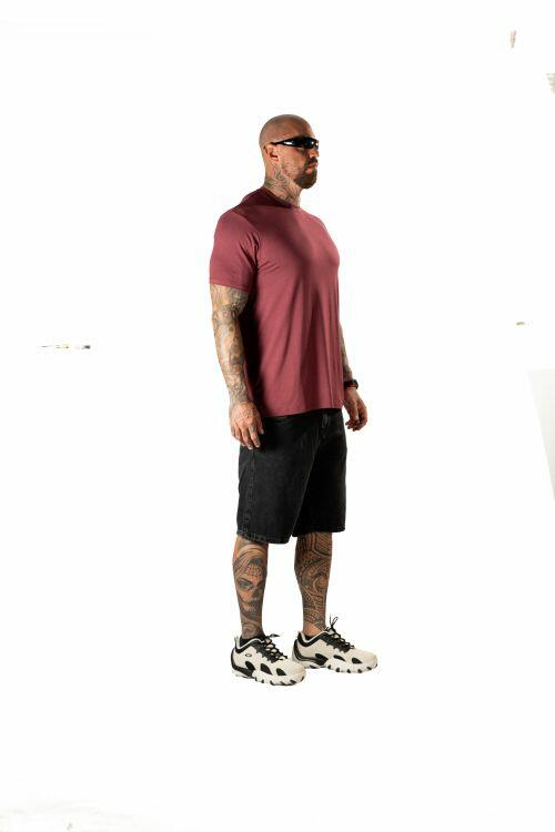 Bermuda Jeans Botão