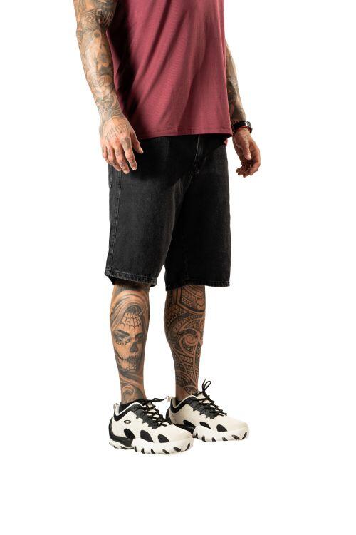 Bermuda Jeans Botão