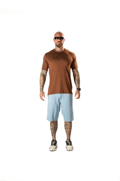 Bermuda Jeans Botão