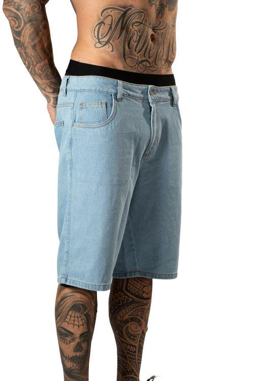 Bermuda Jeans Botão