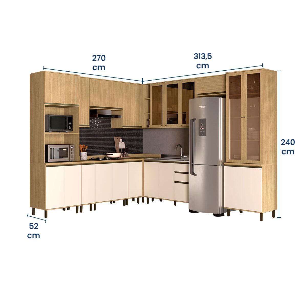Cozinha Completa 22 Portas Nova Dubai Casamia AMB12