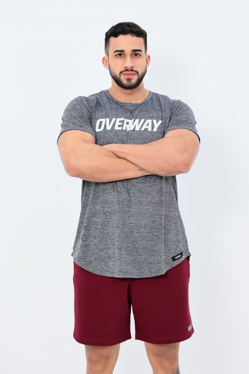 Camiseta OverDry Masculina / Athletic Fit - Cinza