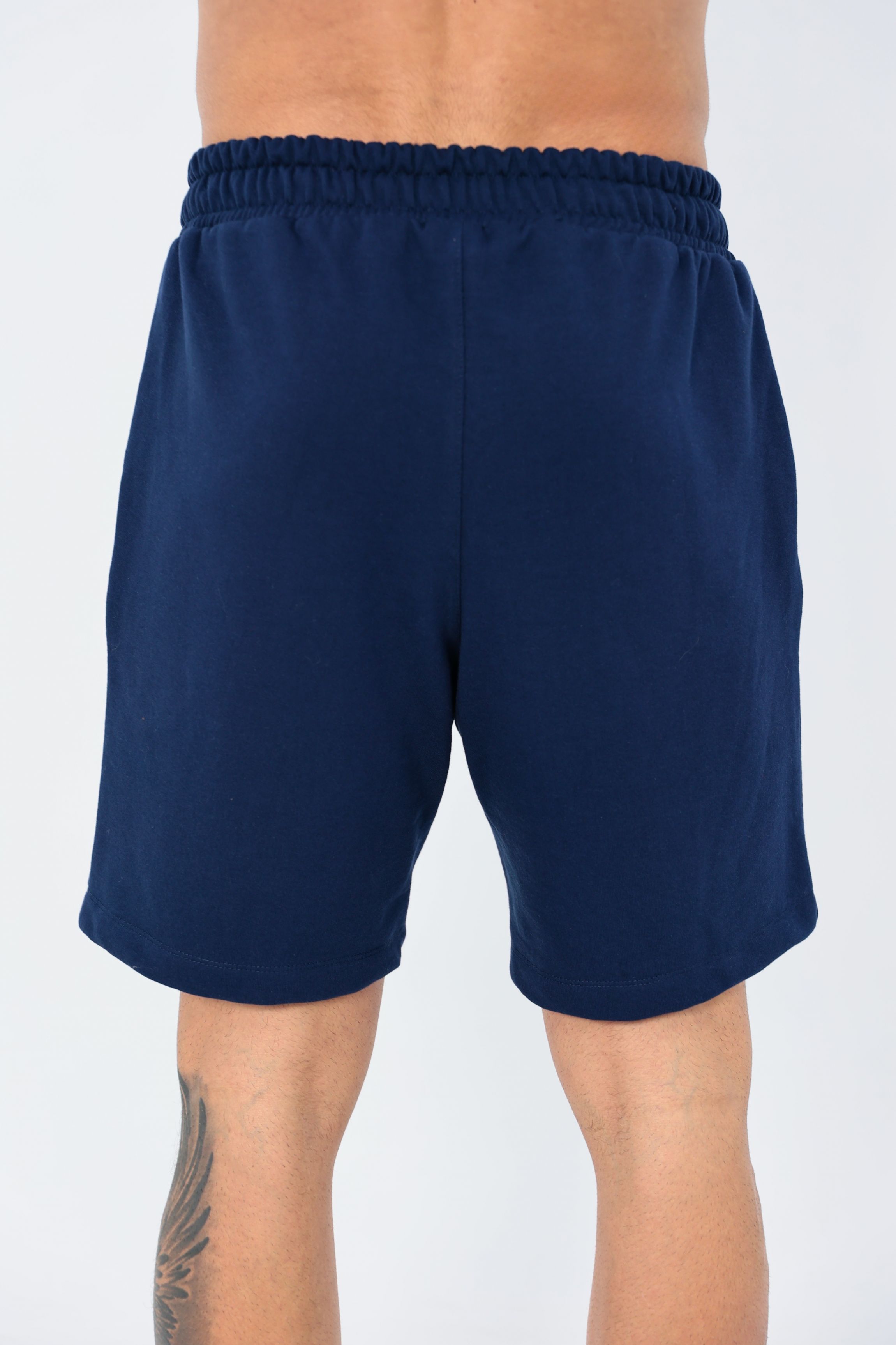 Shorts OverComfort Moletom / Relaxed Fit - Azul-Marinho