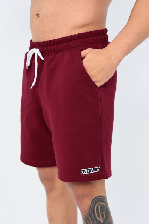 Shorts OverComfort Moletom / Relaxed Fit - Vinho