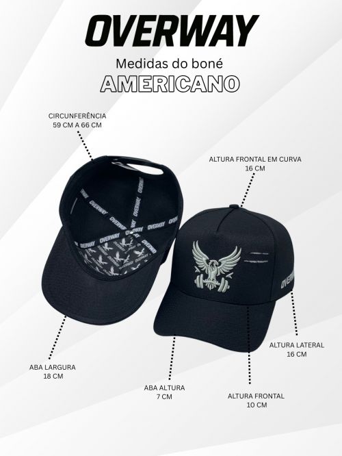Boné Americano Premium Overway - Preto