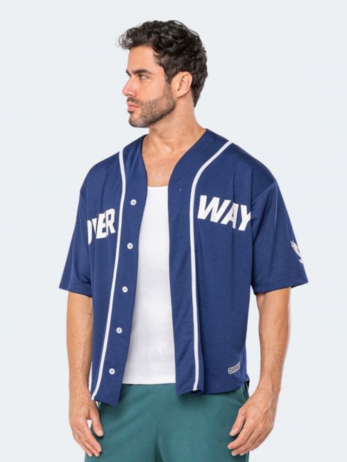 Camiseta OverBaseball / Sport Oversized - Azul