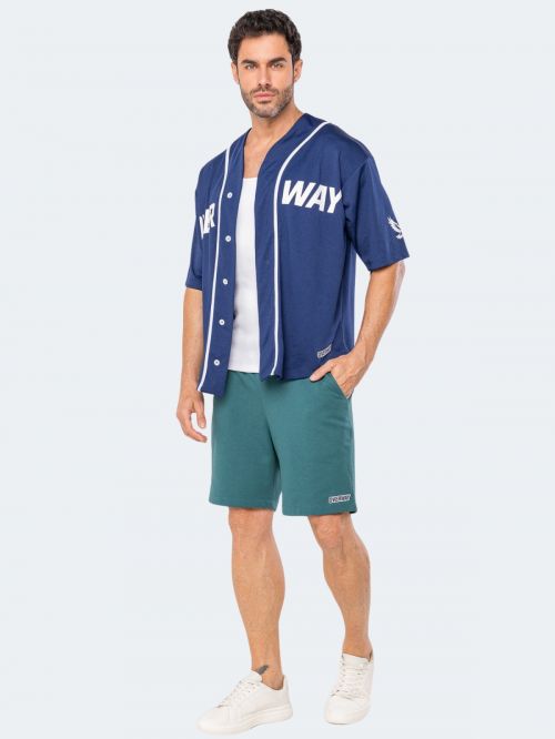 Camiseta OverBaseball / Sport Oversized - Azul