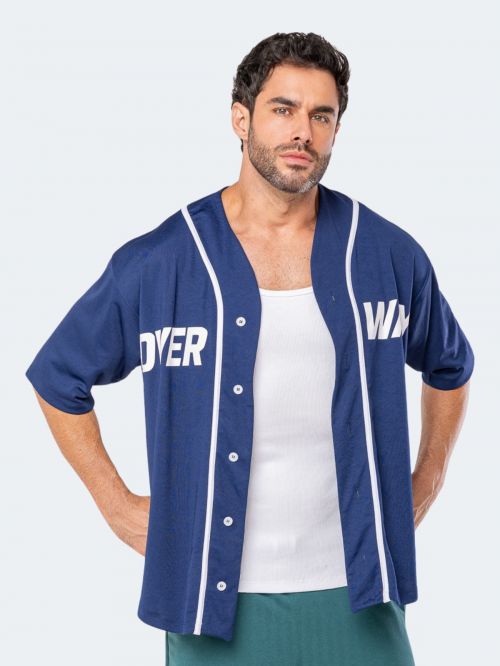 Camiseta OverBaseball / Sport Oversized - Azul