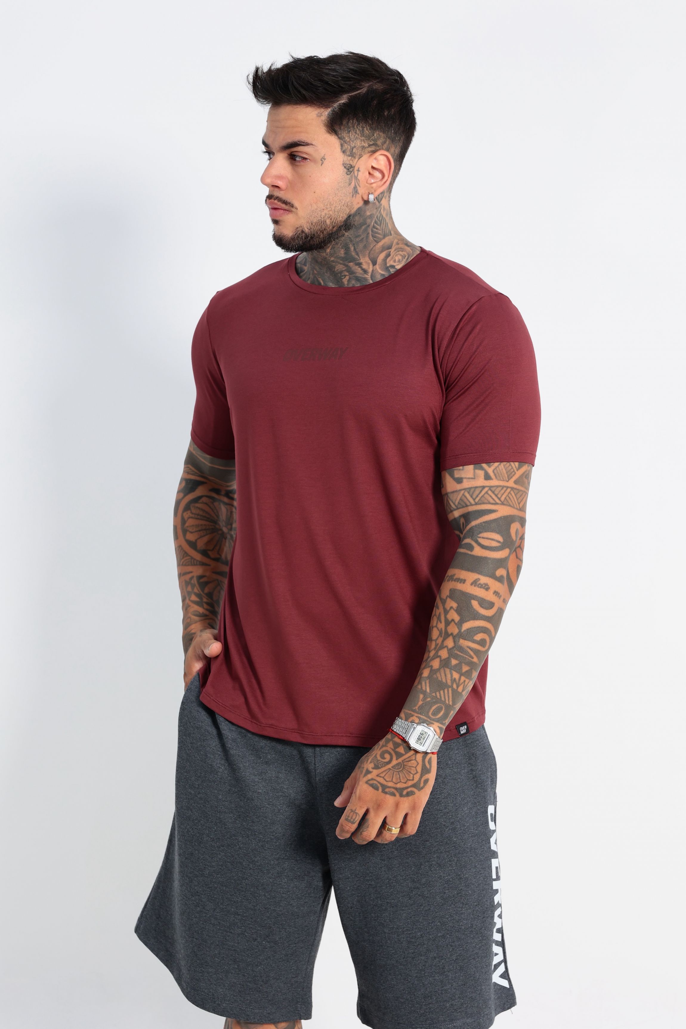 Camiseta OverModal Masculina / Shape Fit - Vinho
