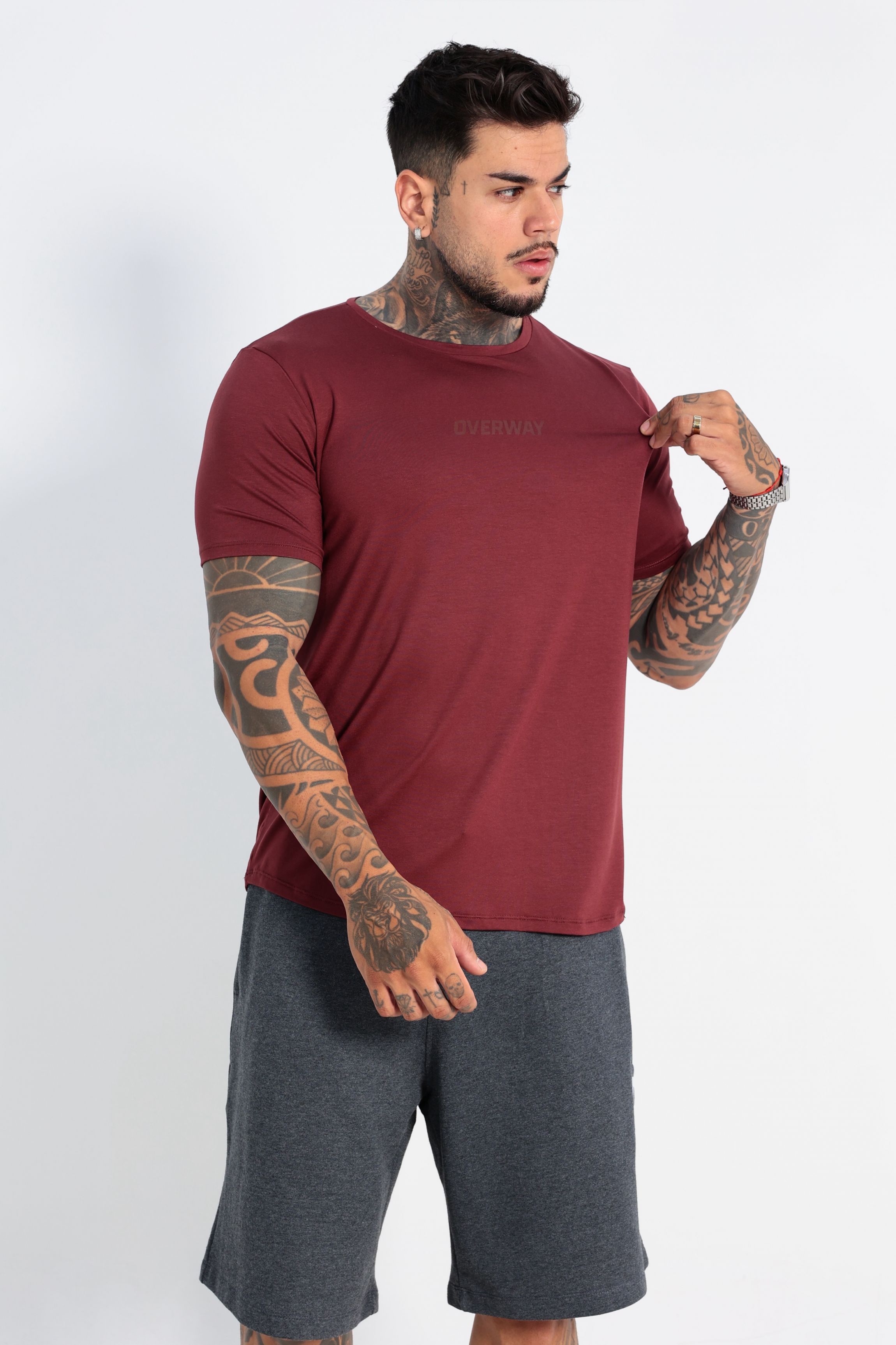 Camiseta OverModal Masculina / Shape Fit - Vinho
