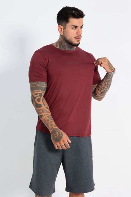 Camiseta OverModal Masculina / Shape Fit - Vinho