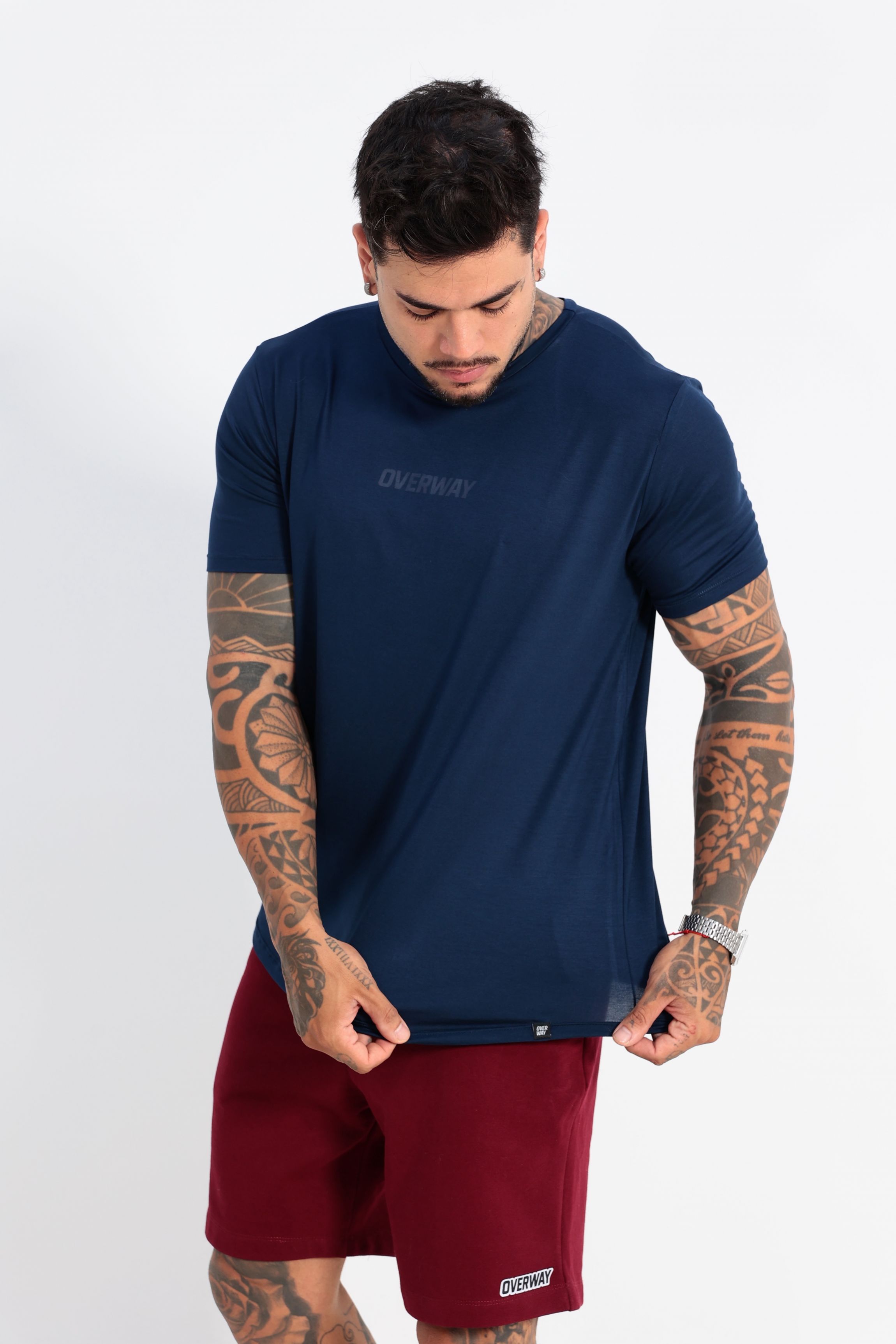 Camiseta OverModal Masculina / Shape Fit - Azul