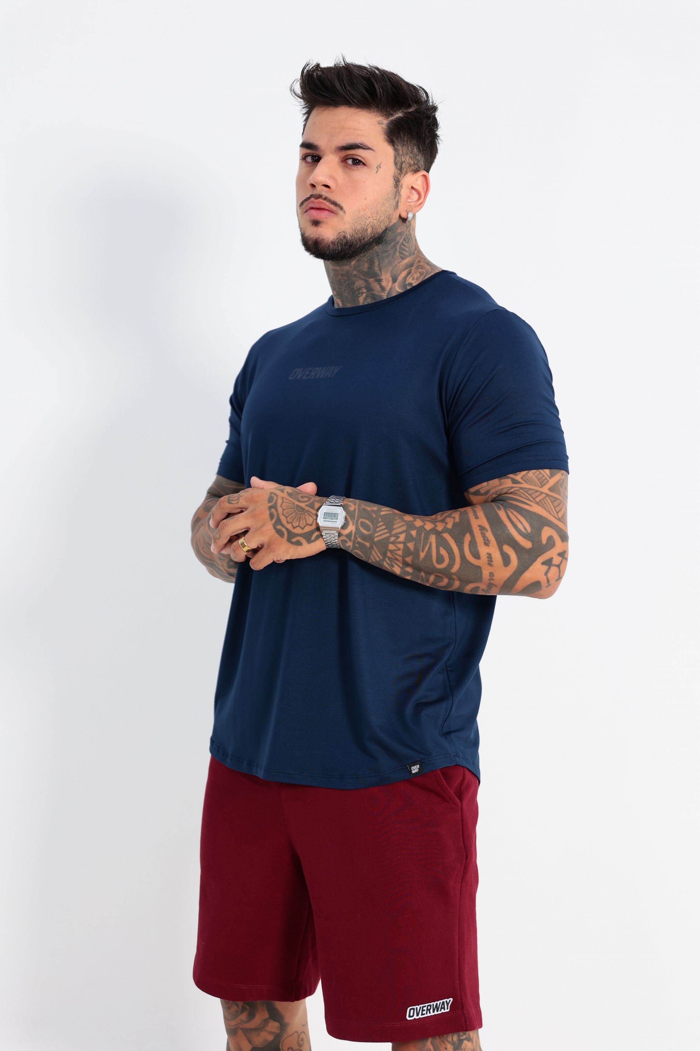 Camiseta OverModal Masculina / Shape Fit - Azul