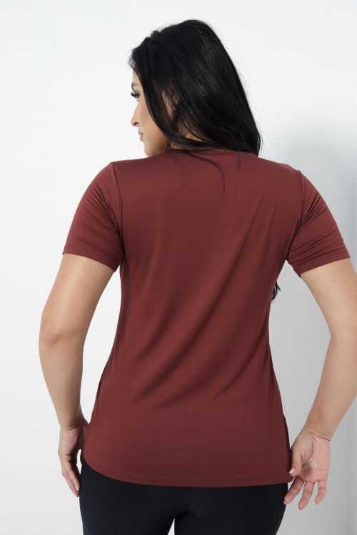Camiseta OverModal Feminina / Essential Fit - Vinho