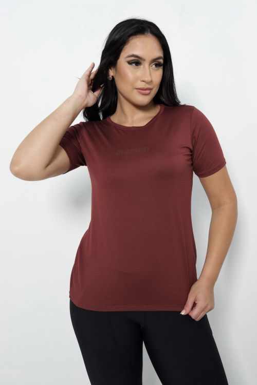 Camiseta OverModal Feminina / Essential Fit - Vinho