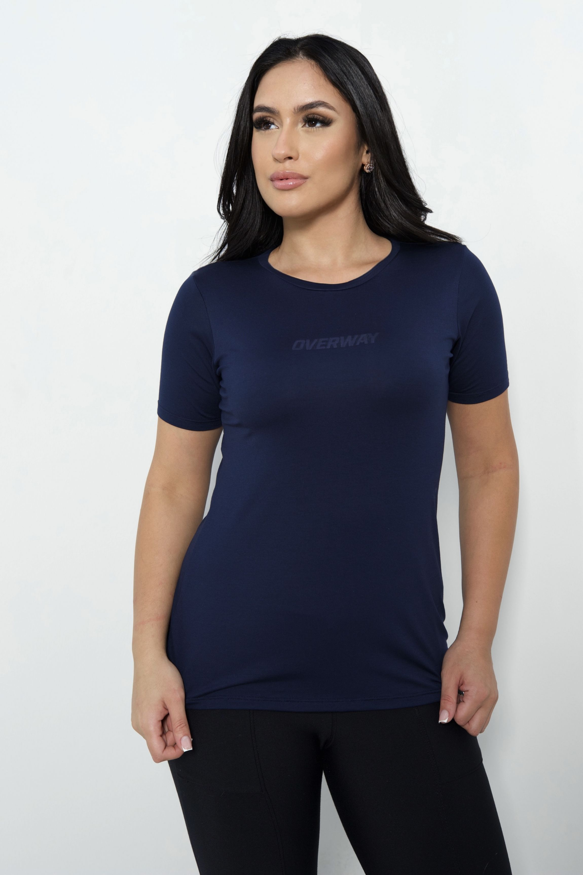 Camiseta OverModal Feminina / Essential Fit - Azul