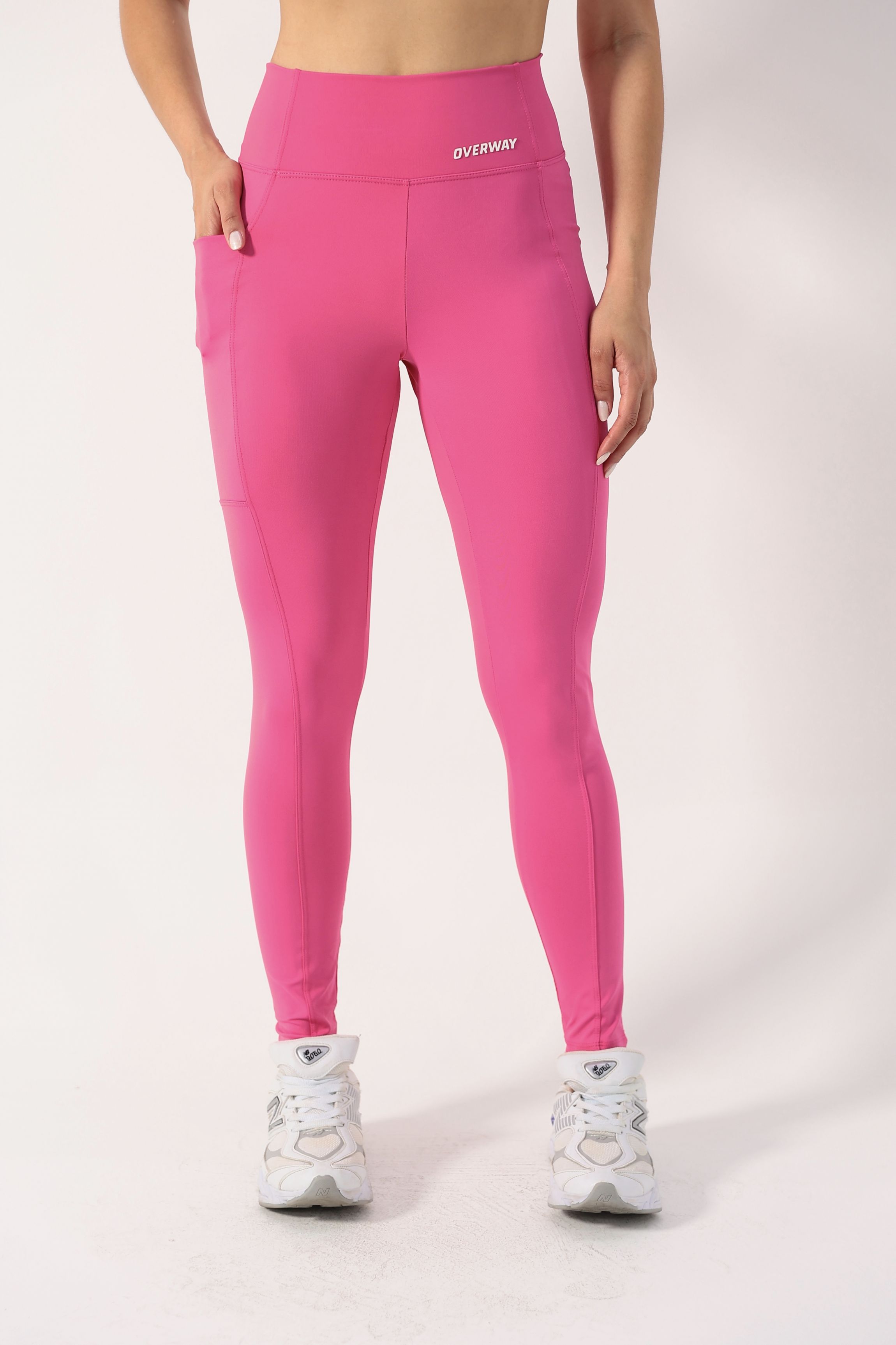 Legging OverFlex Feminina Blackout com Bolso / Flex Fit - Pink