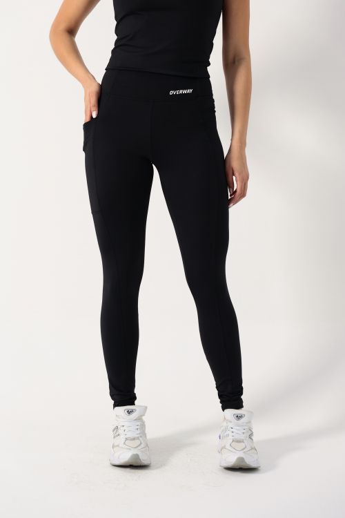 Legging OverFlex Feminina Blackout com Bolso / Flex Fit - Preto