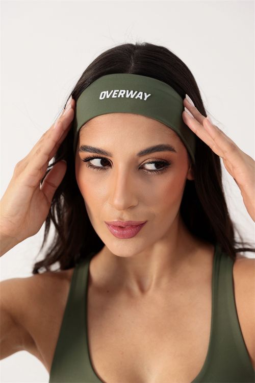Faixa de Cabelo OverFlex Feminina Dupla Blackout / Flex Fit - Verde Militar