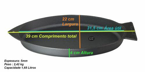 Assadeira Peixe Oval 31,5 x22x3,5cm