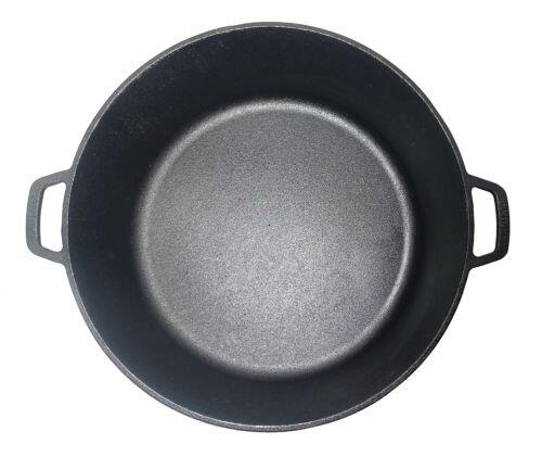 Caçarola Alça de Ferro 40cm 16 Litros Tampa de Vidro Santana
