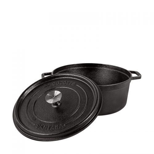 Caçarola alça de ferro tampa de ferro 3,8 litros cocotte 24 cm