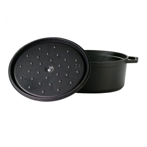 Caçarola alça de ferro tampa de ferro Cocotte 22 cm