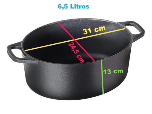 Ca�arola Oval 6,5 litros 31 cm x 24,5 cm FS
