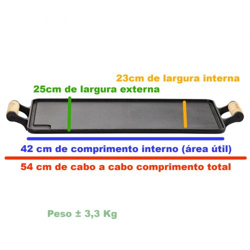 Chapa alça de Madeira 43 cm x 23 cm Santana