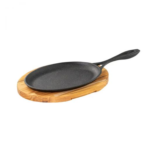 Chapa oval COM suporte de Madeira 25x18 cm