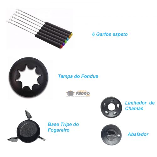 Fondue de Ferro Fundido 1,8 litros 18 cm diametro