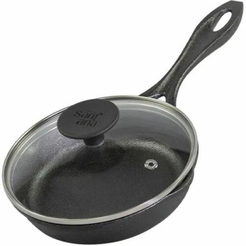 Frigideira cabo de ferro 16 cm Lider Tampa de Vidro Santana