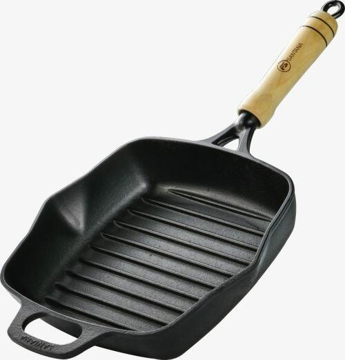 Frigideira Cook Grill FS 22 cm x 22 cm cabo de madeira