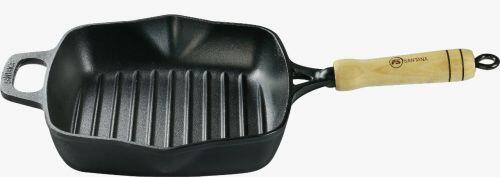Frigideira Cook Grill FS 22 cm x 22 cm cabo de madeira