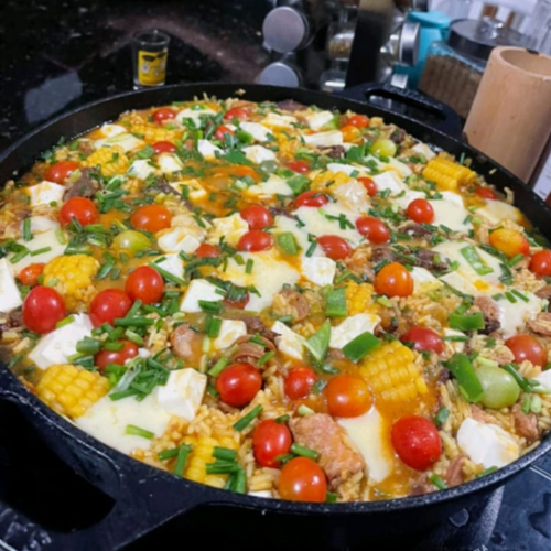 Frigideira Paella 36 cm di�metro com Tampa de Vidro Santana