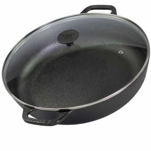 Frigideira Paella 36 cm di�metro com Tampa de Vidro Santana