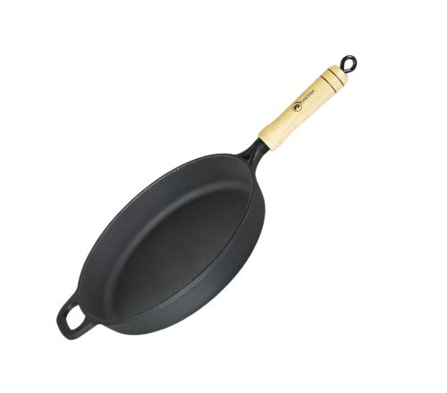 Frigideira Sauteuse Ferro Fundido Tampa Vidro Santana 26 Cm