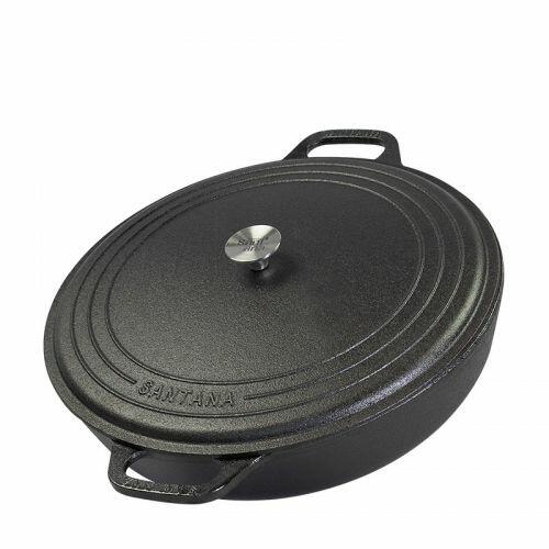 Paella Ferro Fundido 7,3 Litros Tampa Ferro Santana 36 Cm