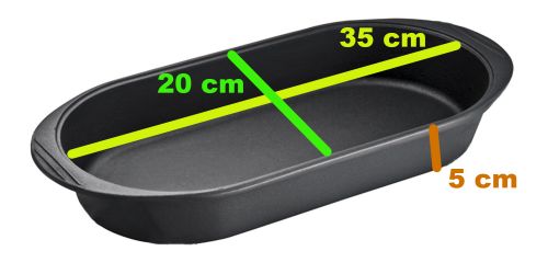 Assadeira Oval 35 x20 x 5cm LIB