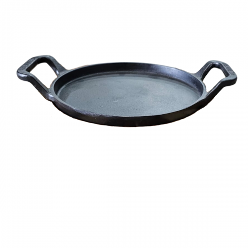BIFETEIRA REDONDA COM AL�AS DE FERRO 22 CM E SUPORTE DE MADEIRA