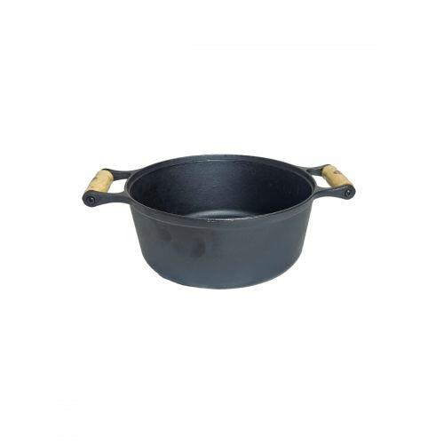 Caçarola alça de madeira tampa de ferro 1,2 litros 16 cm Lib