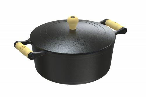 Caçarola alça de madeira tampa de ferro 1,2 litros 16 cm Lib